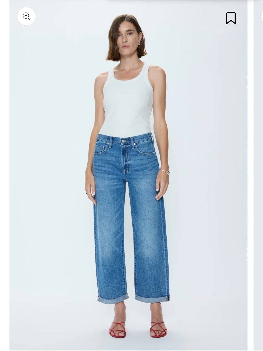 Pistola Donny Rolled Hem Boyfriend Jeans In Heartfelt (Medium Blue)